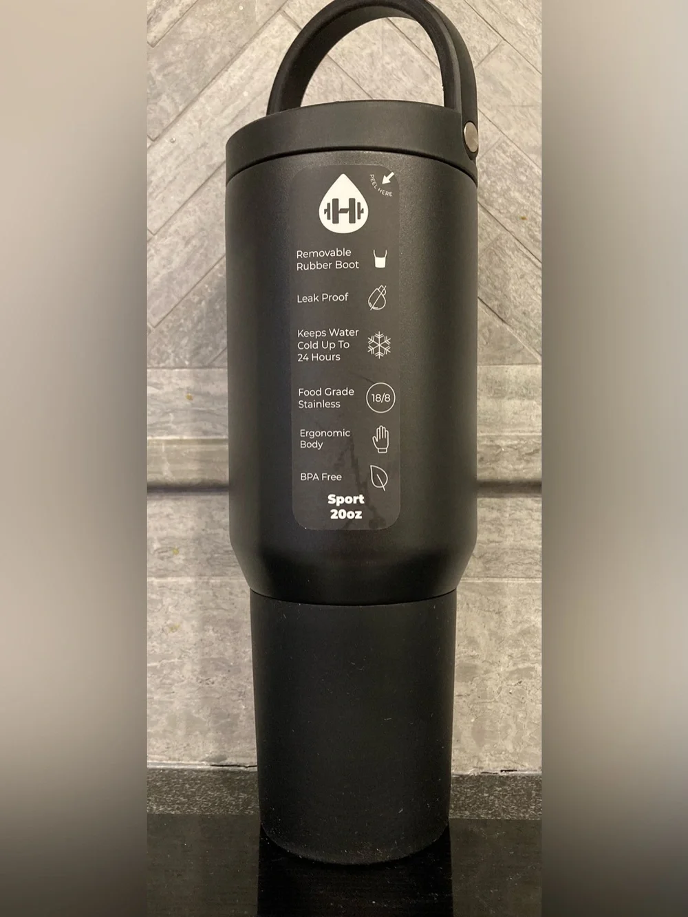 HydroJug Black Matte Insulated Tumbler